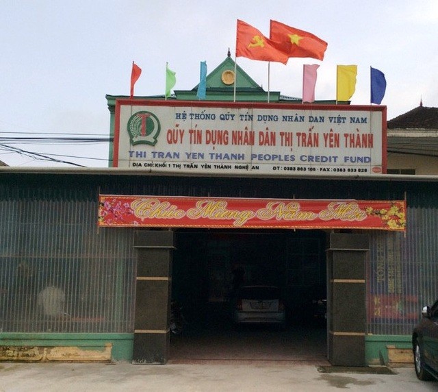 Quỹ tín dụng nhận dân thị trấn Yên Thành, nơi ông Phan Việt Anh từng công tác.