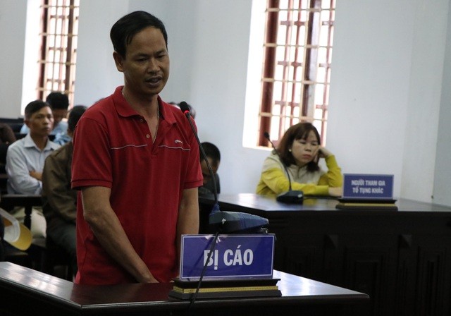 Bị cáo Vũ Xuân Chiến tại phiên tòa sơ thẩm