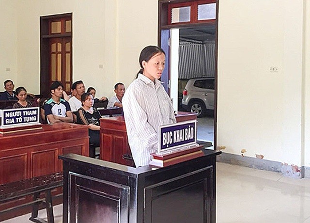 Bị cáo Nguyễn Thị Hảo tại phiên tòa.