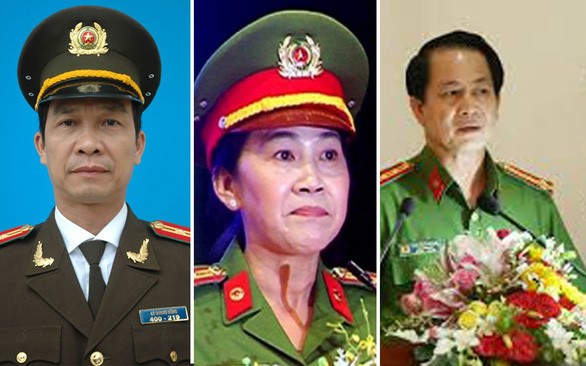 Từ trái sang: đại tá Lý Quang Dũng, đại tá Trần Thị Ngọc Thuận và đại tá Nguyễn Văn Kim
