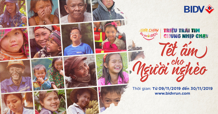 Khởi động giải chạy “Nụ cười BIDV - Tết ấm cho người nghèo 2020”