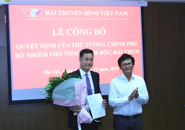 Ông Lê Ngọc Quang (trái) được bổ nhiệm giữ chức Phó tổng giám đốc Đài truyền hình Việt Nam