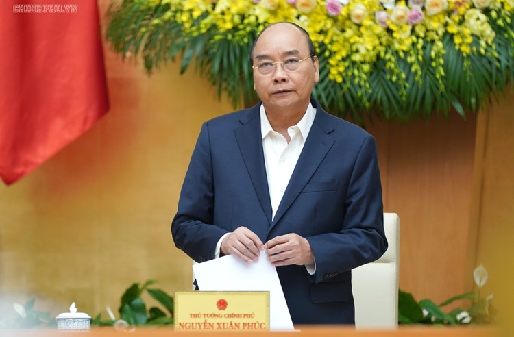 Thủ tướng Chính phủ Nguyễn Xuân Phúc phát biểu khai mạc phiên họp - Ảnh: VGP