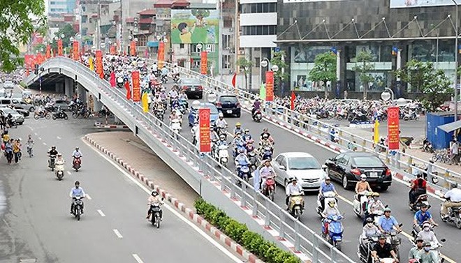 Cầu vượt nút giao An Dương - đường Thanh Niên. Nguồn Internet