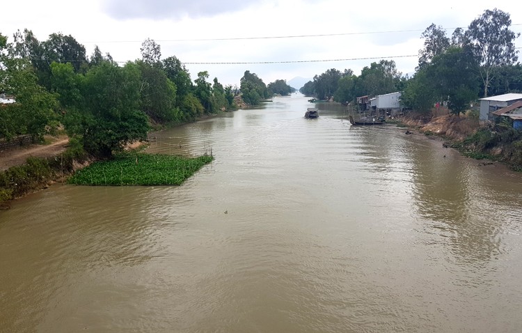 Đoạn kênh Vĩnh Tế tại huyện Tịnh Biên, tỉnh An Giang.