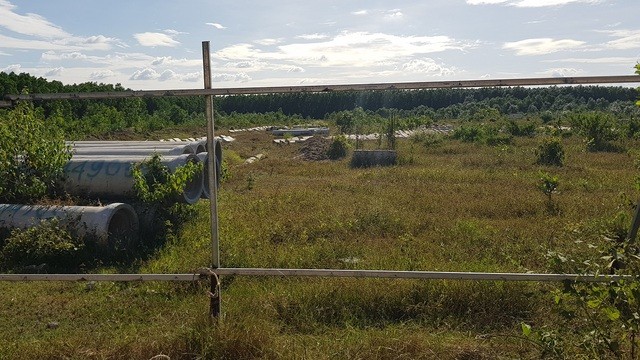 Một khu đất do Công ty CP địa ốc Alibaba đứng tên rao bán trái phép trên địa bàn xã Long Phước, huyện Long Thành, tỉnh Đồng Nai