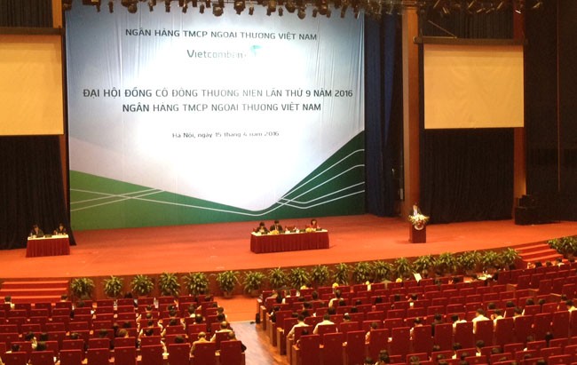 Toàn cảnh đại hội đồng cổ đông thường niên Vietcombank năm 2016