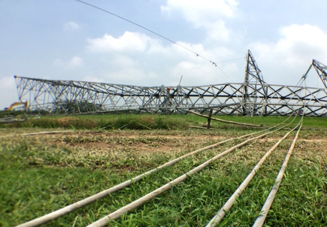 Đường dây 500 kV Quảng Ninh - Hiệp Hòa trị giá hơn 2.260 tỷ đồng, do TCT Truyền tải điện quốc gia làm chủ đầu tư. Ảnh: Phú Đô