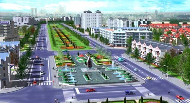 Phối cảnh Dự án đường trục Nam Hà Tây trong khu đô thị Thanh Hà Cienco 5