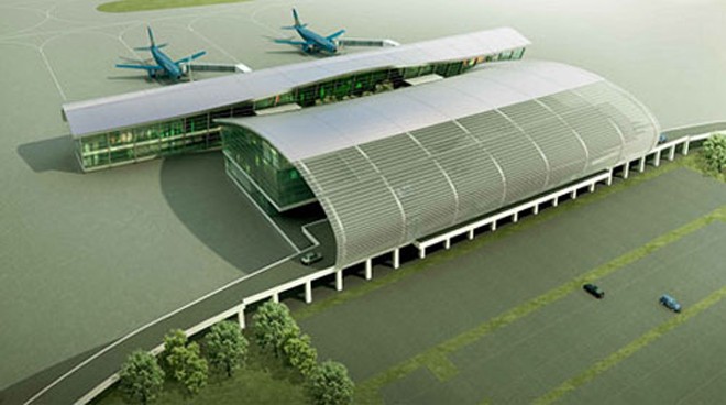 Mô hình Cảng hàng không quốc tế Cát Bi (Hải Phòng), dự kiến sẽ hoàn thành vào ngày 13/5.