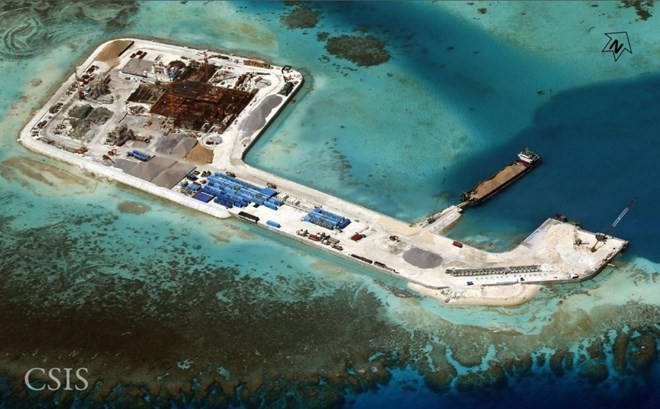 Trung Quốc bồi đắp trái phép các đảo trên khu vực Biển Đông. (Nguồn: CSIS)