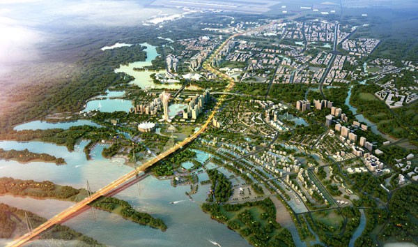 Tổng chiều dài tuyến đường Nhật Tân - Nội Bài với điểm đầu là sân bay Nội Bài, điểm cuối là cầu Nhật Tân, dài khoảng 11,1 km, diện tích nghiên cứu lập quy hoạch đô thị khoảng 2.080 ha.
