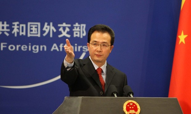 Người phát ngôn Bộ Ngoại giao Trung Quốc Hồng Lỗi. Ảnh: Xinhua.
