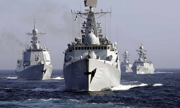 Hải quân Trung Quốc tập trận ở Biển Đông. Ảnh: Military.com