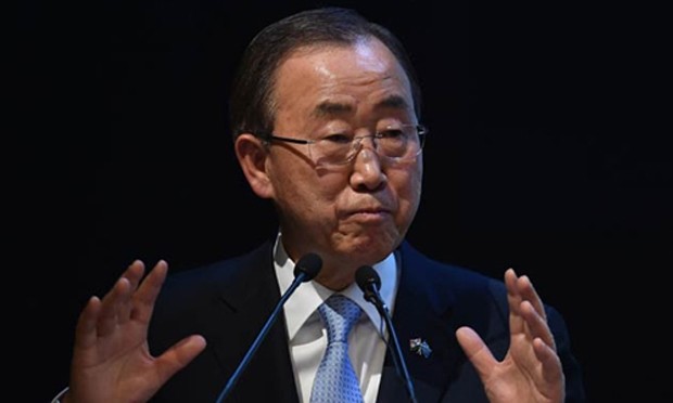 Tổng thư ký Liên Hợp Quốc Ban Ki-moon. Ảnh: CCTV.