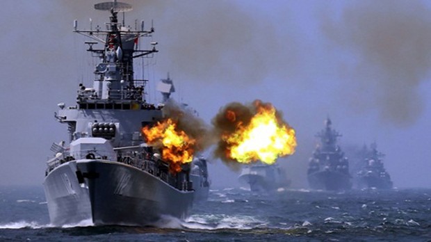 Một cuộc tập trận của Trung Quốc ở biển Hoa Đông. Ảnh: AP