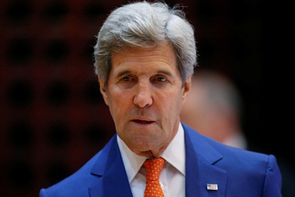 Ngoại trưởng Mỹ John Kerry đến hội nghị của ASEAN tại Vientiane, Lào. Ảnh:Reuters