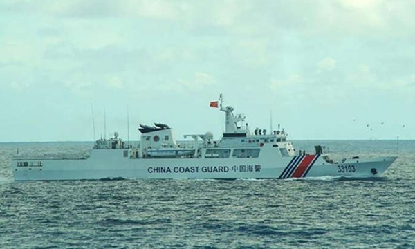Nhật Bản tố Trung Quốc đưa tàu hải cảnh xâm phạm trái phép vùng biển gần Senkaku. Ảnh minh họa: Straits Times.