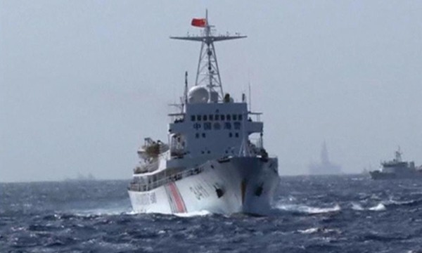 Một tàu hải cảnh của Trung Quốc. Ảnh:Reuters TV.