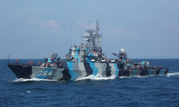 Tàu chiến Indonesia tập trận gần quần đảo Natuna. Ảnh: IH Jane’s