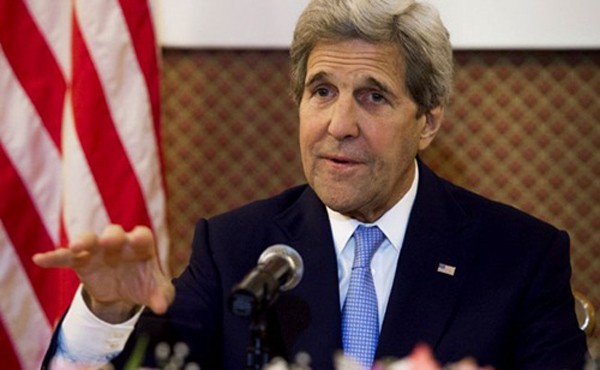Ngoại trưởng Mỹ John Kerry tại Ấn Độ. Ảnh: AFP