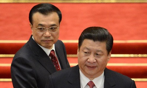 Chủ tịch Trung Quốc Tập Cận Bình (phải) và Thủ tướng nước này Lý Khắc Cường. Ảnh:AFP