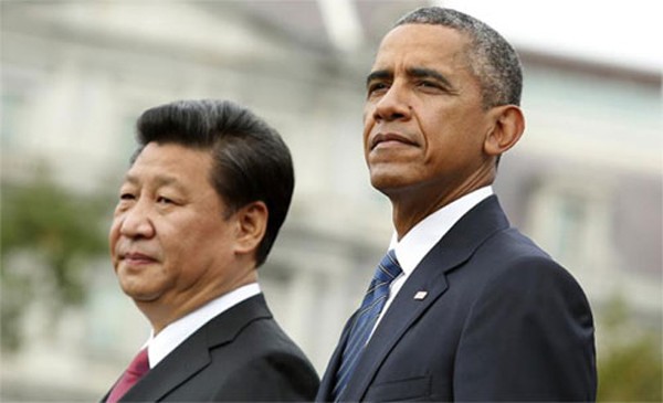 Chủ tịch Trung Quốc Tập Cận Bình và Tổng thống Mỹ Barack Obama trong cuộc gặp tại Washington năm 2015. Ảnh: AP