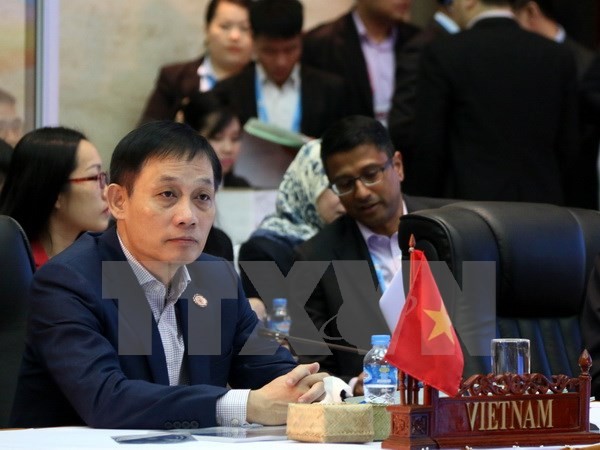 Thứ trưởng Ngoại giao Lê Hoài Trung tại Hội nghị cấp cao ASEAN. (Nguồn: TTXVN)