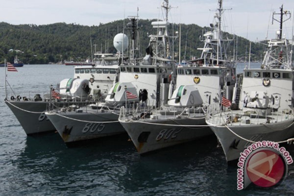 Các tàu chiến của hải quân Indonesia. Ảnh: Antaranews