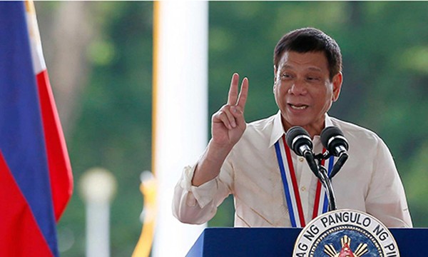 Tổng thống Philippines Duterte. Ảnh:Independent