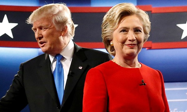 Ứng viên tổng thống đảng Cộng hòa Donald Trump (trái) và đảng Dân chủ Hillary Clinton. Ảnh:Reuters.