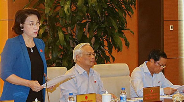 Chủ tịch Quốc hội Nguyễn Thị Kim Ngân cho biết, Chính phủ đề nghị chưa trình dự án Luật phòng, chống tham nhũng tại kỳ họp thứ 2 vào tháng 10 tới. Ảnh: VPQH