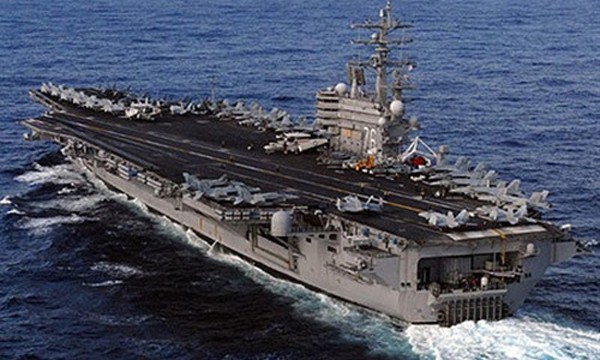 Tàu sân bay USS Ronald Reagan. Ảnh: AFP