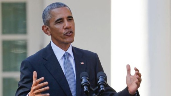 Tổng thống Mỹ Barack Obama hôm 18/10 phát biểu tại Nhà Trắng. Ảnh: AP
