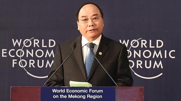 Thủ tướng Chính phủ Nguyễn Xuân Phúc phát biểu khai mạc Diễn đàn Kinh tế thế giới về Khu vực Mê Công