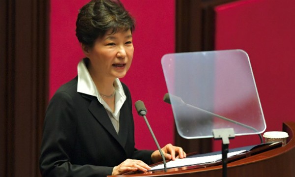 Tổng thống Hàn Quốc Park Geun-hye. Ảnh: AFP