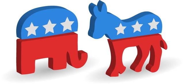 Hình ảnh con lừa và con voi đã trở thành biểu tượng của đảng Dân chủ và Cộng hòa ở Mỹ từ thế kỷ 19 (Ảnh: NYT)