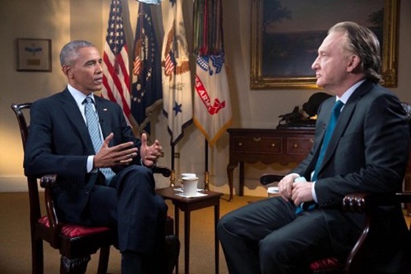 Tổng thống Mỹ Obama trả lời phỏng vấn với nghệ sĩ hài Bill Maher. Ảnh: WashingtonPost