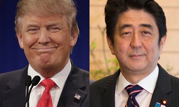 Tổng thống Mỹ mới đắc cử Donald Trump và Thủ tướng Nhật Shinzo Abe. Ảnh: Politico, Wikimedia