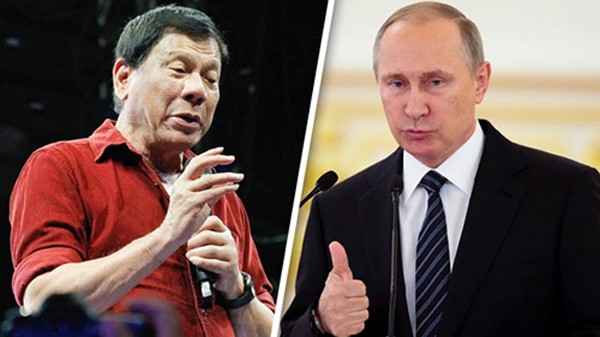 Tổng thống PhilippinesRodrigo Duterte và Tổng thống Nga Vladimir Putin. Ảnh:ABS-CBN