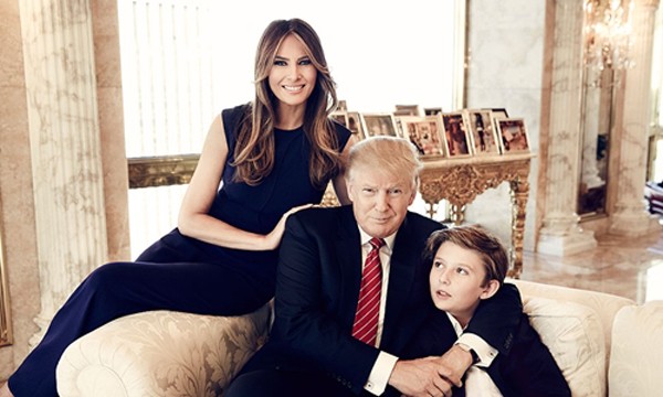 Melania Trump, phu nhân của Tổng thống đắc cử Donald Trump cùng cậu con trai út Barron Trump. Ảnh:People