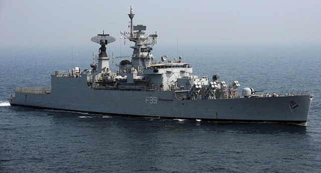Tàu khu trục INS Betwa của Ấn Độ. (Ảnh: AFP)