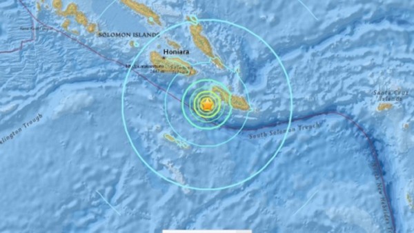Vị trí tâm chấn động đất hôm 10/12. Đồ hoạ:USGS
