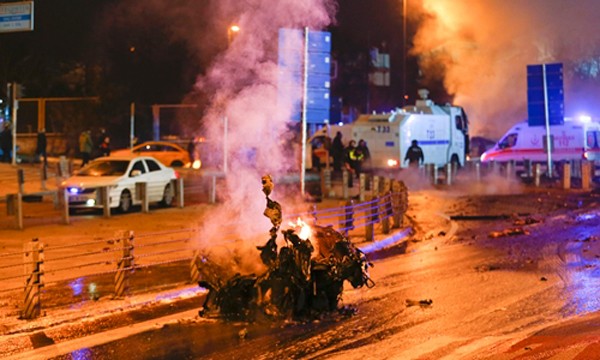 Hiện trường vụ nổ ở Thổ Nhĩ Kỳ. Ảnh:Reuters
