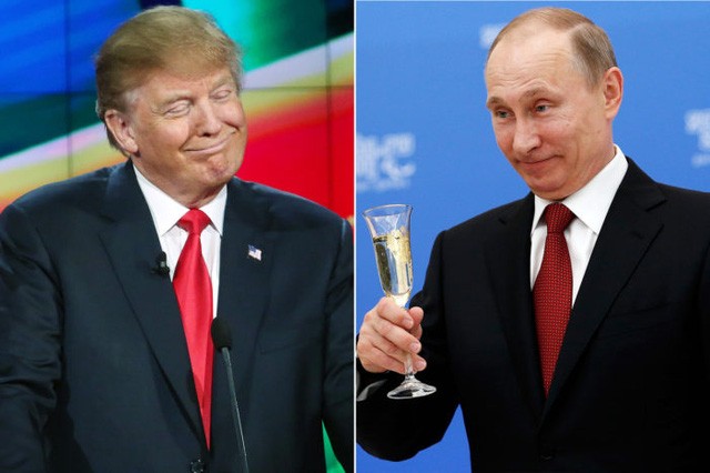 Tổng thống Nga Vladimir Putin (phải) và Tổng thống đắc cử Mỹ Donald Trump. (Ảnh: Getty)