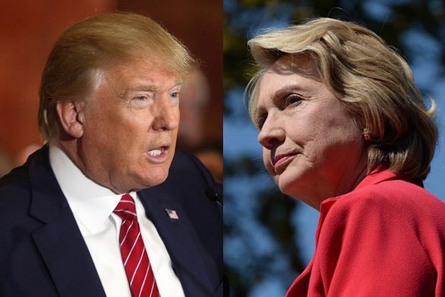 Tổng thống đắc cử Mỹ Donald Trump và ứng viên Dân chủ Hillary Clinton. (Ảnh: Getty)