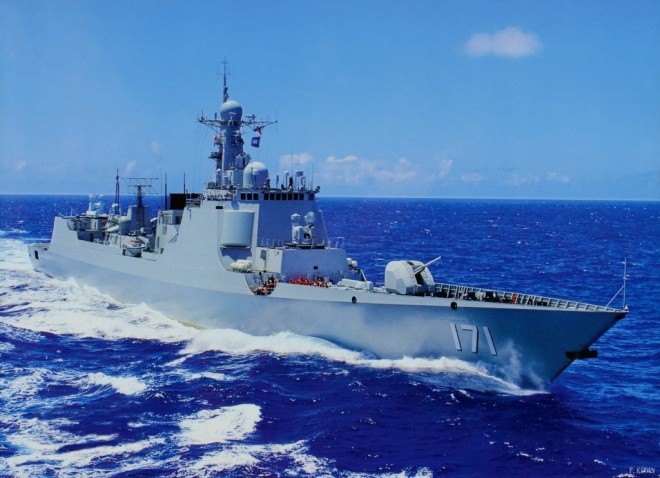 Đội chiến hạm bảo vệ tàu sân bay Trung Quốc diễn tập xa bờ