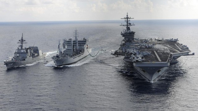 Nhóm tàu sân bay USS Theodore Roosevelt của Hải quân Mỹ (Ảnh minh họa: AFP)