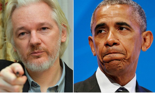 Julian Assange, ông chủ của WikiLeaks (trái) và Tổng thống Mỹ Obama. Ảnh:RT