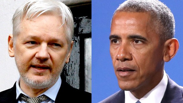Nhà sáng lập Wikileaks Julian Assange (trái) và Tổng thống Mỹ Barack Obama (Ảnh: Truth Division)